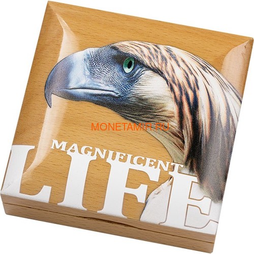   5  2019      (Cook Isl 5$ 2019 Magnificent Life Philippine Eagle 1oz Silver Coin)..65 (,  3)
