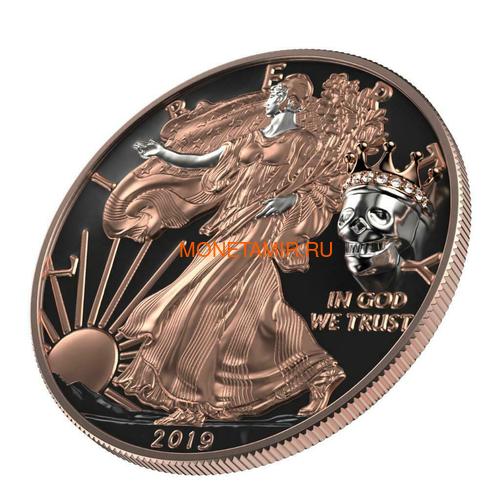    1  2019    (2019 USA 1$ Liberty King's Skull 1oz Silver Coin)..65 (,  1)