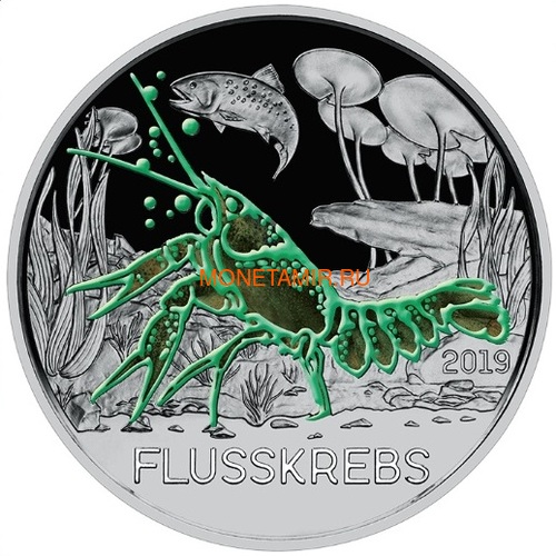  3  2019  (Colourful Creatures The Crayfish Austria 3 euro 2019)..67 (,  1)