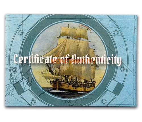   200  2018   250   (Solomon Isl. 200$ 2018 250Y James Cooks Ship Endeavour Commissioning Mother of Pearl Gold Coin Proof)..60 (,  4)