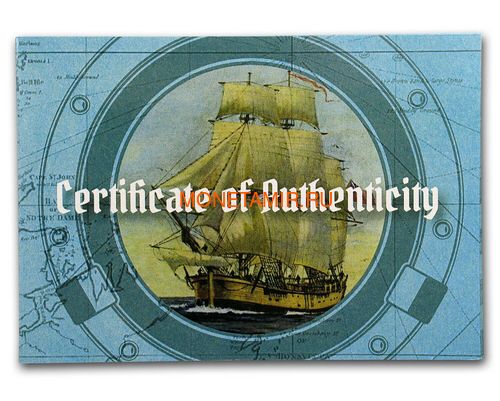   25  2018   250   (Solomon Isl 25$ 2018 250Y James Cooks Ship Endeavour Commissioning Mother of Pearl Silver Coin Proof)..60 (,  4)