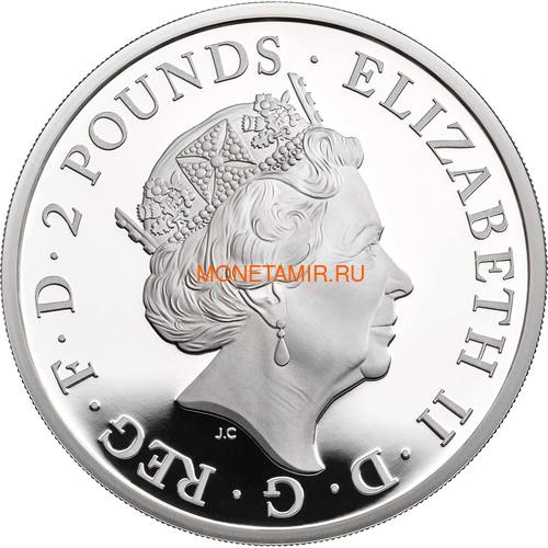  2  2020       (GB 2&#163; 2020 Queen's Beast White Lion of Mortimer Silver Coin)..65 (,  1)