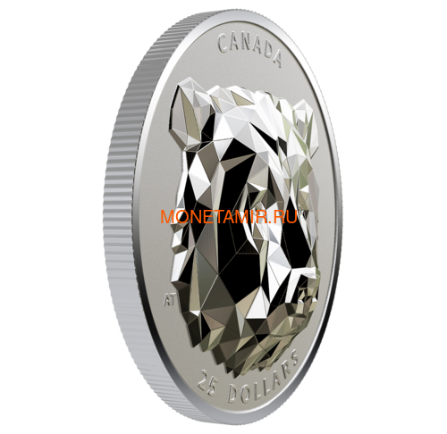  25  2019     (Canada 25$ 2019 Grizzly Bear Multifaceted Animal Head 1 oz Silver Coin)..65 (,  1)