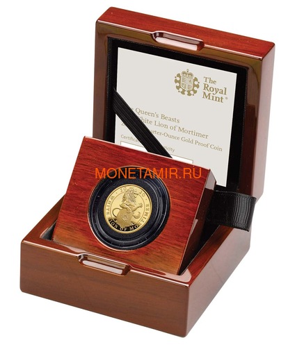  25  2020       (GB 25&#163; 2020 Queen's Beast White Lion of Mortimer Quarter-Ounce Gold Coin)..65 (,  2)
