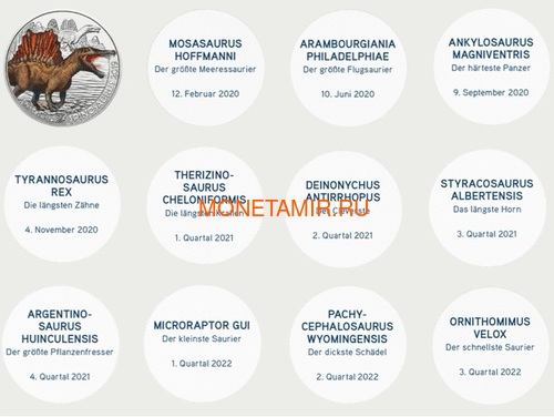  3  2019    (Supersaurs The Spinosaurus Austria 3 euro 2019)..65 (,  3)
