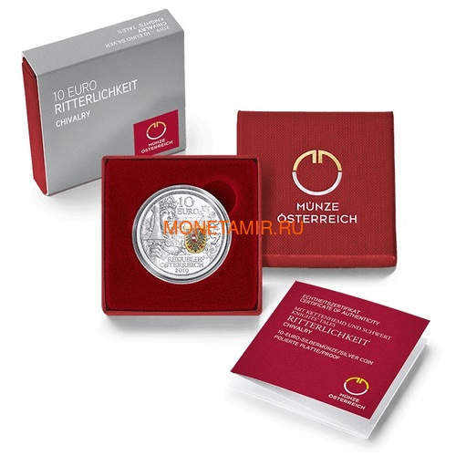  10  2019     (Austria 10E 2019 Chivalry Knights Tales Silver Coin)..65 (,  2)