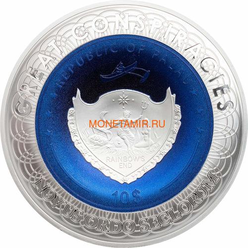  10  2019      (Palau 10$ 2019 Flat Earth Great Conspiracies 2oz Silver Coin)..001742757841/65 (,  2)
