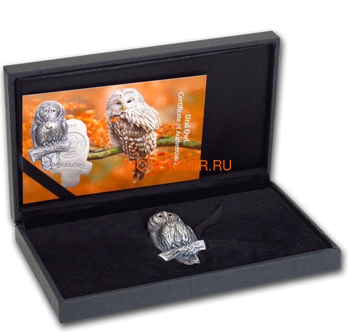  1000  2019    (Mongolia 1000T 2019 Ural Owl 3D 2 oz Silver Coin)..65 (,  4)