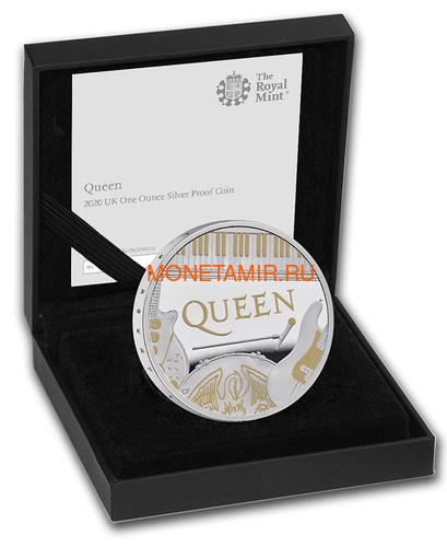  2  2020    (GB 2&#163; 2020 Queen Music Legends 1oz Silver Proof Coin)..92E (,  3)