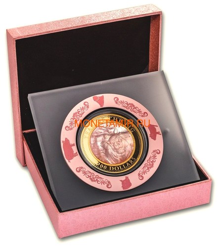   200  2019      (Cook Isl 2019 200$ Year of the Pig Mother of Pearl 5Oz Gold Proof)..002960955591/65 (,  3)