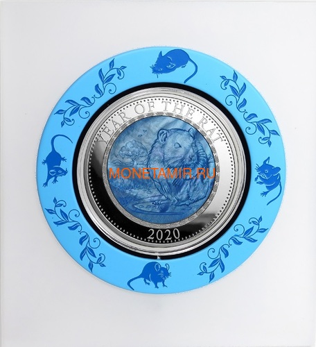   25  2020      (Cook Isl 25$ 2020 Year of the Rat Mother of Pearl 5 Oz Silver Coin)..67 (,  2)