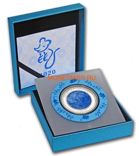   25  2020      (Cook Isl 25$ 2020 Year of the Rat Mother of Pearl 5 Oz Silver Coin)..67 (,  3)
