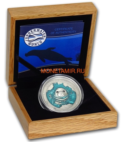  5  2020     (Barbados 5$ 2020 Spotted Seal Underwater World 3oz Silver)..65 (,  3)