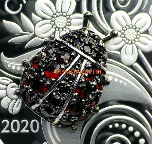  20  2020        (Canada 20$ 2020 Ladybug Bejeweled Bugs Silver Coin)..85 (,  2)