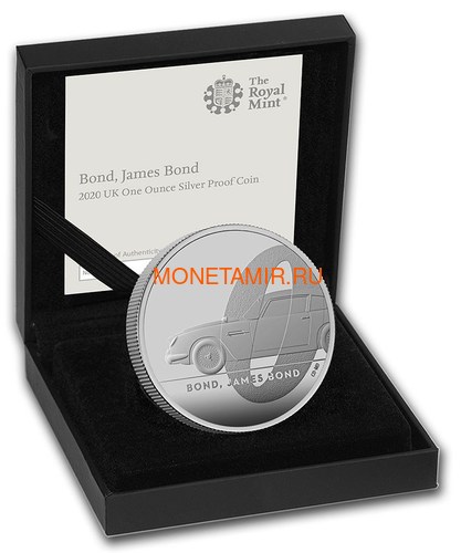  2  2020   (GB 2&#163; 2020 James Bond 1oz Silver Proof Coin)..65 (,  3)