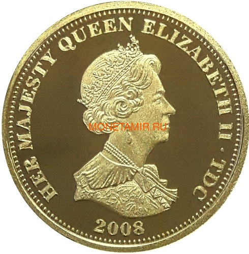-- 0,5  2008   (Tristan da Cunha half guinea 2008 Lord Nelson Ship Gold Proof)..K0,275G (,  1)