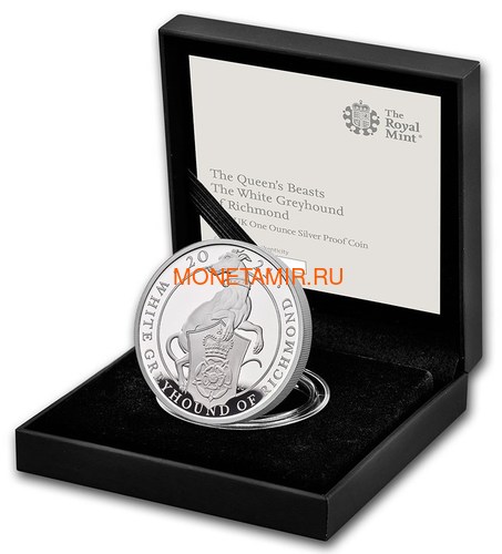  2  2021       (GB 2&#163; 2021 Queen's Beast White Greyhound of Richmond 1oz Silver Proof Coin)..90 (,  3)