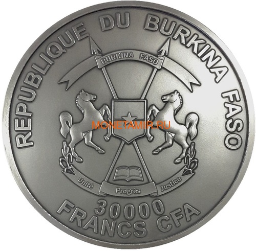   30000  2013       3  (Burkina Faso 30000 Francs CFA 2013 The Smilodon With Cub Real Eye Effect High Relief 3 kilo Silver Coin)..023473452473/60 (,  3)