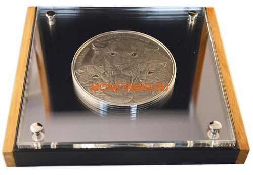   10000  2013       (Burkina Faso 10000 Francs CFA 2013 The Smilodon Family Real Eye Effect High Relief kilo Silver Coin)..011629649793/60 (,  3)