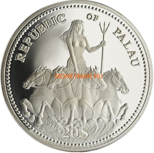  20  1995 50      (Palau 1995 $20 United Nations 50th Anniversary Marine Life Protection 5Oz Silver Coin)..92 (,  1)
