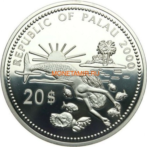  20  2000      (Palau 2000 $20 Swordfish Marine Life Protection 5Oz Silver Coin)..92 (,  1)