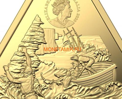  100  2020     (Australia 100$ 2020 Zuytdorp Australian Shipwrecks 1oz Gold Triangular Investment Coin)..92 (,  4)