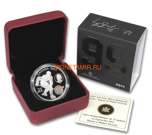  25  2011      (Canada 25$ 2011 Wayne and Walter Gretzky 1oz Silver Coin)..000560649500/60 (,  2)