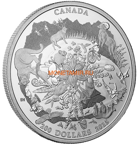  200  2015       (Canada 200$ 2015 Canadas Rugged Mountains 2oz Silver Coin)..60 (,  1)