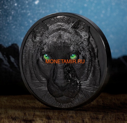  50  2021    ( Palau 50$ 2021 Black Panther Hunters by Night Kilo Silver Coin )..92 (,  1)