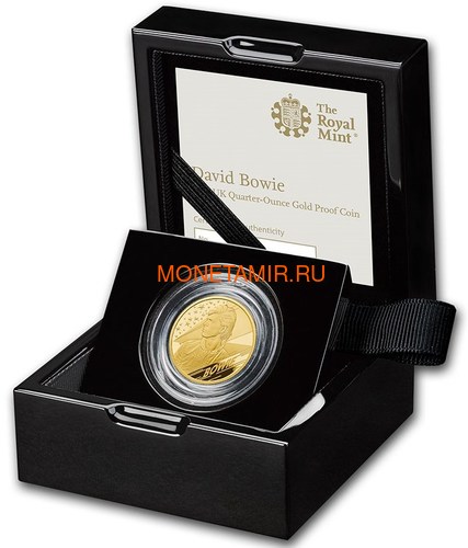  25  2020     ( GB 25&#163; 2020 David Bowie Music Legends Quarter-Ounce Gold Proof Coin )..92E (,  2)