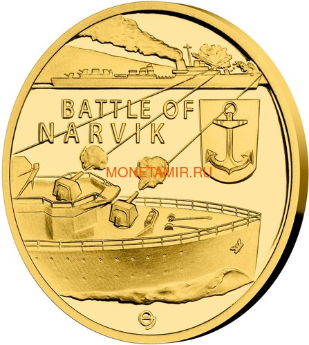  45  2020    1940             (Niue 45$ 2020 Set Gold Coins War 1940 Narvik France Operation Dynamo Britain)..K1,46G/92 (,  4)