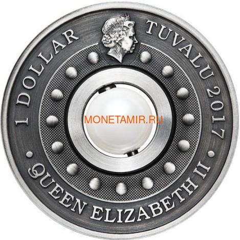  1  2017    (Tuvalu 1$ 2017 Dragon & Pearl 1oz Siler Coin)..92 (,  5)