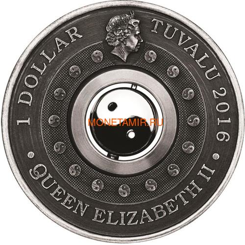  1  2016     (Tuvalu 1$ 2016 Yin Yang Rotating Charm 1oz Siler Coin)..92 (,  3)