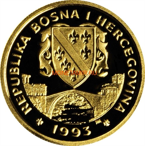    10000  1993       (Bosnia and Herzegovina 10000 Dinara 1993 Bobsleigh Winter Olympics in Lillehammer Gold Coin)..37683K0,4G/E92 (,  1)