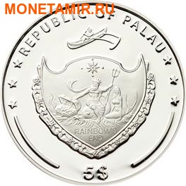  5  2015     (Palau 5$ 2015 Ounce of Luck 4-leaf clover)..000256848898/60 (,  2)