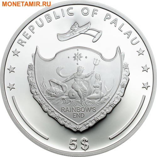  5  2017     (Palau 5$ 2017 Ounce of Luck 4-leaf clover)..60 (,  1)