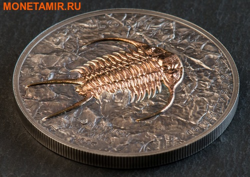  500  2016   (Mongolia 500T 2016 Trilobita Evolution 1oz Silver)..60 (,  1)