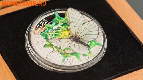  500  2017      3D (Mongolia 500T 2017 Exotic Butterflies Aporia Crataegi 3D Silver Coin)..000396354016/60 (,  3)