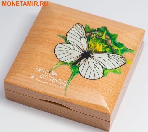  500  2017      3D (Mongolia 500T 2017 Exotic Butterflies Aporia Crataegi 3D Silver Coin)..000396354016/60 (,  4)