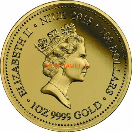  100  2018     (Niue 100$ 2018 Remarkable Reptile Saltwater Crocodile 1 oz Gold Coin)..60 (,  1)