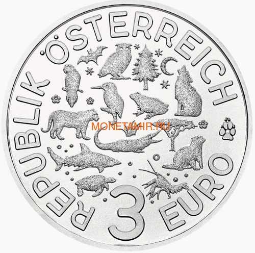  3  2017  (Colourful Creatures The Kingfisher Austria 3 euro 2017)..60 (,  2)