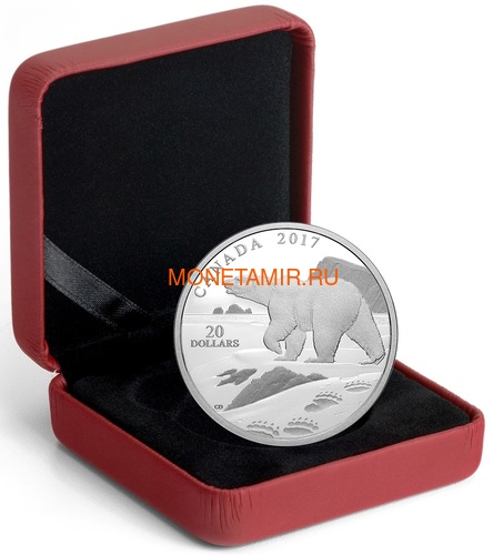  20  2017   (Canada 20$ 2017 Paw Prints on the Edge Polar Bear)..000463154463/60 (,  4)