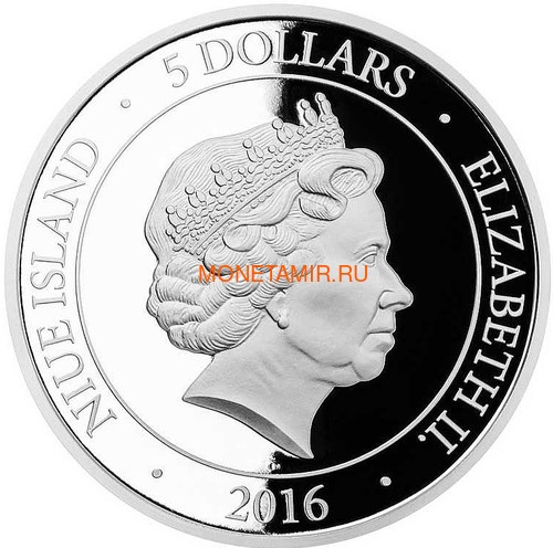  5  2016.       (Niue 5$ 2016 With Love Swan Czech Crystal Coins)..001257451816/60 (,  3)