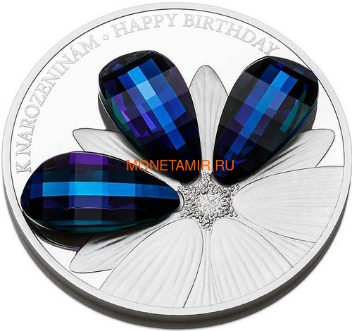  5  2016         (Niue 5$ 2016 Happy Birthday Flower Czech Crystal Coins)..001257451814/60 (,  1)