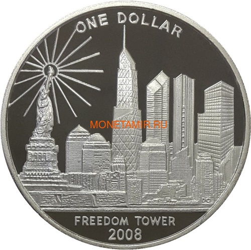   21  2008          (2008 Cook Islands $1 Twin Towers Freedom Tower Silver 2 Coin Set National Collectors Mint)..2000290312/60 (,  1)