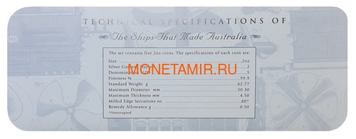   55  1999       5  (Cook Islands 5 Coins Set 1999 Ships that made Australia 2oz)..001784155371/60 (,  9)