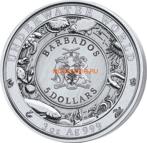  5  2018     (Barbados 5$ 2018 Sea Turtle Underwater World)..60 (,  2)