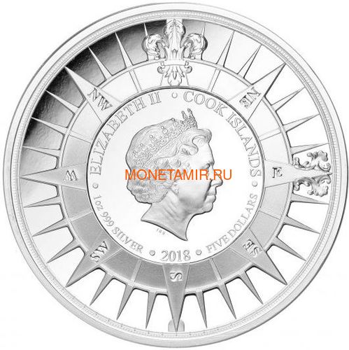   35  2018    3  (Cook Isl. 3x5$ 2018 Captain Cook 3 coin Set Ship Ultra High Relief 1oz Silver Proof)..60 (,  7)