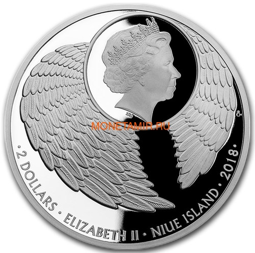  2  2018      (Niue 2$ 2018 Your Guardian Angel Czech Crystal Coins)..000457855437/60 (,  1)