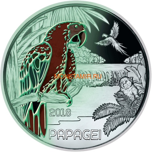  3  2018  (Colourful Creatures The Parrot Austria 3 euro 2018)..60 (,  1)
